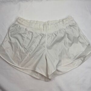 Lululemon Athletica White Hotty Hot 3" Inseam Running Athletic Shorts Size 12